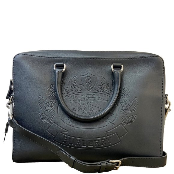 BURBERRY Ainsworth Leather Briefcase Bag Black - Picture 3 of 12